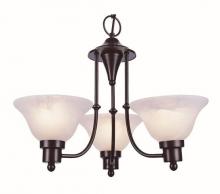 Trans Globe 6544 WB - 3LT CHANDELIER-MARBLEIZED GLAS